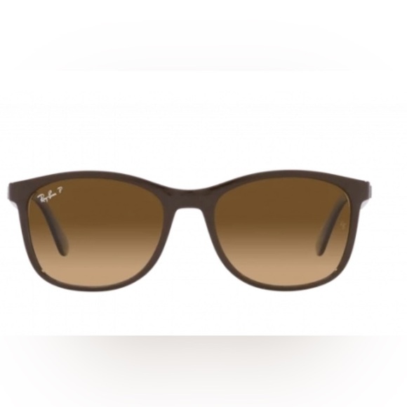 Polarized Ray Ban 4374 6600M2 Brown Grey Sunglasses - Picture 8 of 10